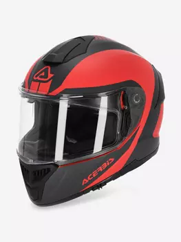 Мотошлем интеграл Acerbis KRAPON Red/Black, Черный