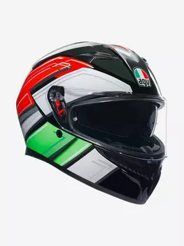 Мотошлем интеграл AGV K3 E2206 MPLK Wing Black/Italy, Черный