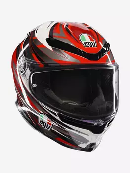 Мотошлем интеграл AGV K6 S E2206 MPLK Reeval White/Red/Grey, Красный