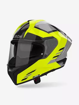 Мотошлем Интеграл Airoh MATRYX THRON Yellow Glossy, Черный