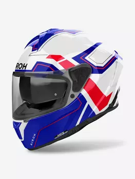 Мотошлем Интеграл Airoh SPARK 2 DART Blue/Red Glossy, Белый
