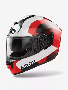 Мотошлем интеграл Airoh ST.501 DOCK Red Glossy, Черный