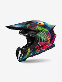 Мотошлем Кроссовый Airoh TWIST 3 AMAZONIA Glossy, Мультицвет