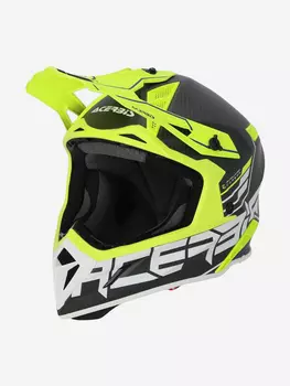 Мотошлем кроссовый взрослый Acerbis STEEL CARBON 22-06 Black/Fluo, Черный