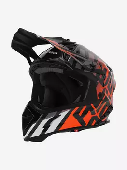Мотошлем кроссовый взрослый Acerbis STEEL CARBON 22-06 Black/Orange, Черный