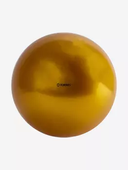 Мяч для художественной гимнастики однотонный Torres арт.AG-15-10, диам. 15 см, ПВХ, золотистый, Золотой