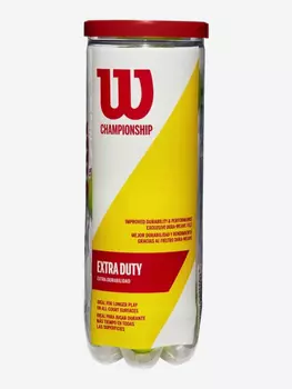 Мячи для большого тенниса WILSON CHAMPIONSHIP Extra Duty 3TB WRT100101, Желтый