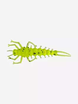 Мягкая приманка LureMax STONE FLY 2,5"/6,5 см, (8 штук в упаковке), силиконовая, в виде личинки веснянки на хищных рыб для рыбалки в стиле ультралайт, джиг, микроджиг, Зеленый