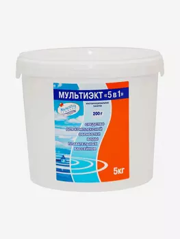 Мультиэкс, "5 в 1", таблетки 200 г, ведро 5 кг, Белый