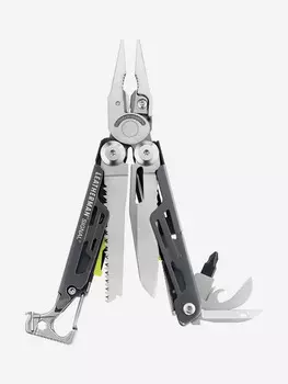 Мультиинструмент складной Leatherman Signal, 19 функций, чехол, Серый