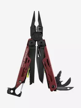 Мультиинструмент складной Leatherman Signal, 19 функций, чехол, Красный