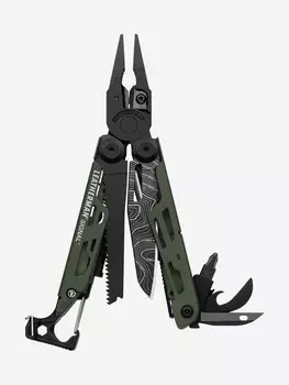 Мультиинструмент складной Leatherman Signal, 19 функций, чехол, Зеленый