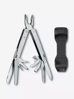 Мультиинструмент складной Victorinox SwissTool, 115 мм, 28 функций, синтетический чехол, Серебряный