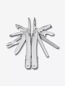 Мультитул VICTORINOX SwissTool Spirit MX, 105 мм, 24 функции, серебристый, в нейлоновом чехле, Серебряный