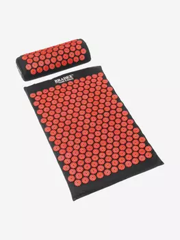 Набор акупунктурный Нирвана чёрный, оранжевые шипы, класическая коллекция, Оранжевый