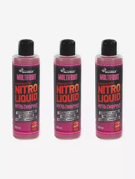 Набор ароматизаторов Allvega Nitro Liquid Multifruit мультифрукт, 3 флакона по 250 мл., Красный