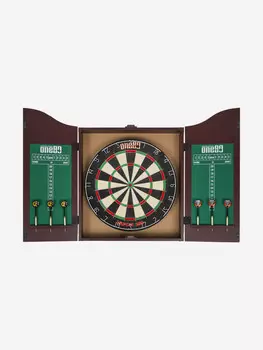 Набор для Дартс One80 Vapor 180 Cabinet Sett (Мишень + 6 дротиков), Коричневый