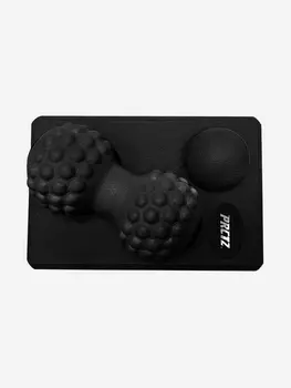 Набор для массажа и йоги PRCTZ MASSAGE THERAPY 3-PIECE YOGA SET (мячи массажные и блок для йоги) (не важен пол и возраст), Черный