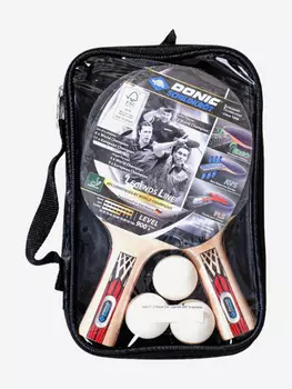 Набор DONIC LEGENDS 900 (2 ракетки, 3 мяча Champion 3* 40+, чехол), 788502, Черный