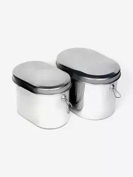 Набор канов: котелок 4,5л, котелок 3,3л Роза ветров, Серый