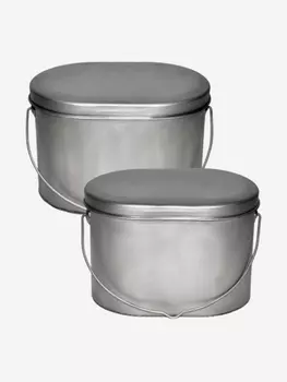 Набор охотника: котелок 3,3л, котелок 2,2л титан. Роза ветров, Серебряный