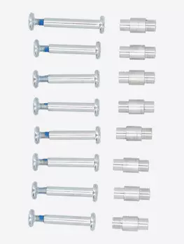 Набор осей и втулок для детских роликовых коньков Reaction Galaxy, Серебряный