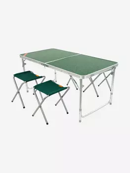 Набор Outventure: стол + 4 стула, Зеленый