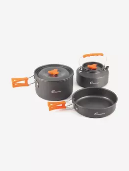 Набор туристичекой посуды Следопыт - Optimum в чехле., Серый