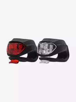 Набор велосипедных фонарей Cyclotech CFL-4/CRL-3, Черный