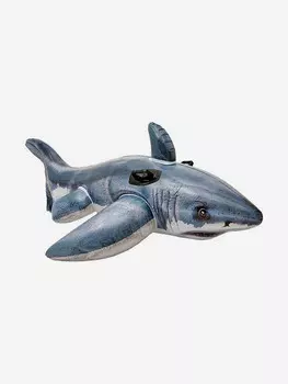 Надувная игрушка Intex 57525NP Белая Акула Great White Shark Ride-On (173х107см), Серый