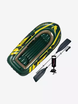 Надувная лодка Intex 68380 SeaHawk 3 Set, Зеленый