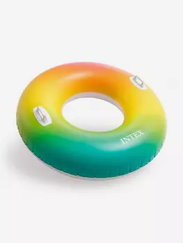 Надувной круг для плавания с ручками Intex 58202 (122см) 9+, Мультицвет
