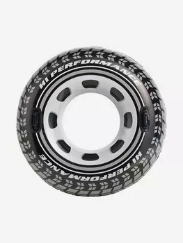Надувной круг Intex 56268 Шина с ручками (114см) 9+, Серый