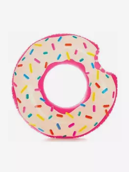 Надувной круг пончик Intex 56265NP Donut Tube 107см 9+, Розовый