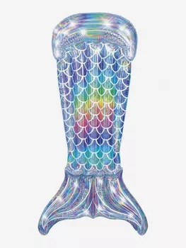 Надувной матрас для плавания Bestway 43413 "Радужный хвост русалки" (193х101см), Серебряный