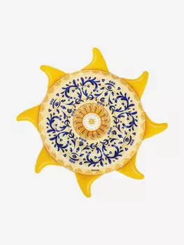 Надувной матрас-остров для плавания Bestway 43391 "Солнечная Сицилия" (226х226см), Желтый