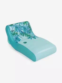 Надувной матрас-шезлонг для плавания Bestway 43402 (176х107см) с тканевым чехлом и подстаканником, до 90кг, уп.3, Голубой