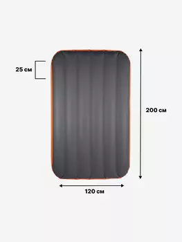 Надувной матрас USM COMPANY из ПВХ 200х120х25 см, Серый