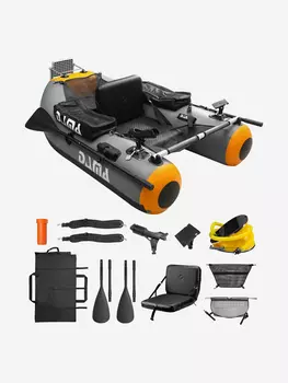 Надувной Рыболовный Плот DAMA RAFT 67"*44" 170*112 см, Серый