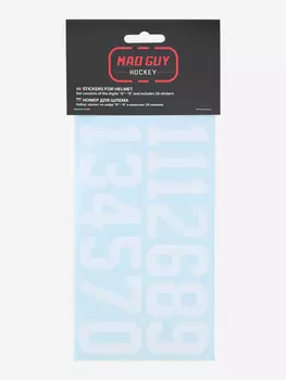 Наклейки на шлем MadGuy, Белый