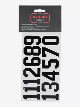 Наклейки на шлем MadGuy, Черный
