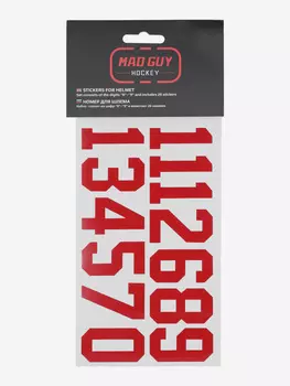 Наклейки на шлем MadGuy, Красный