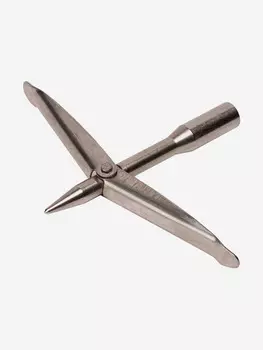 Наконечник гарпуна Portoghese из нерж. стали с 2-мя флажками, Серебряный