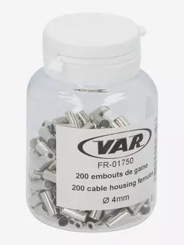 Наконечники оплетки переключения VAR FR-01750, 200 шт, Серебряный
