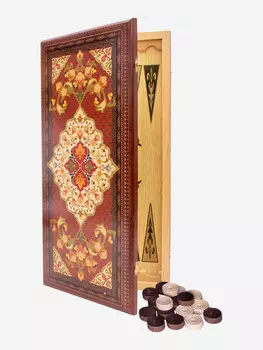 Нарды 2 в 1 большие деревянные, Мультицвет