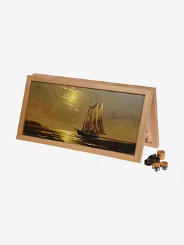 Нарды 2 в 1 деревянные, Мультицвет