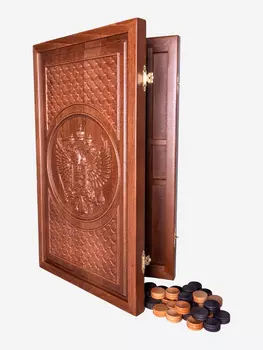 Нарды деревянные резные из бука, Коричневый