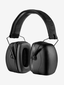 Наушники противошумные ShotTime 28 стрелковые, NRR 28dB, оголовье экокожа+ткань, амбушюры поролоновые, чёрные, 291г, Серый