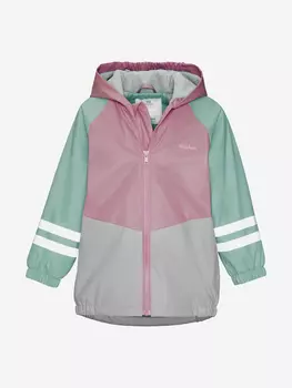 Непромокаемая детская куртка с подкладом из флиса Playshoes розово-зеленая, Розовый