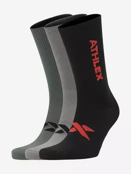 Носки Athlex, 3 пары, Мультицвет
